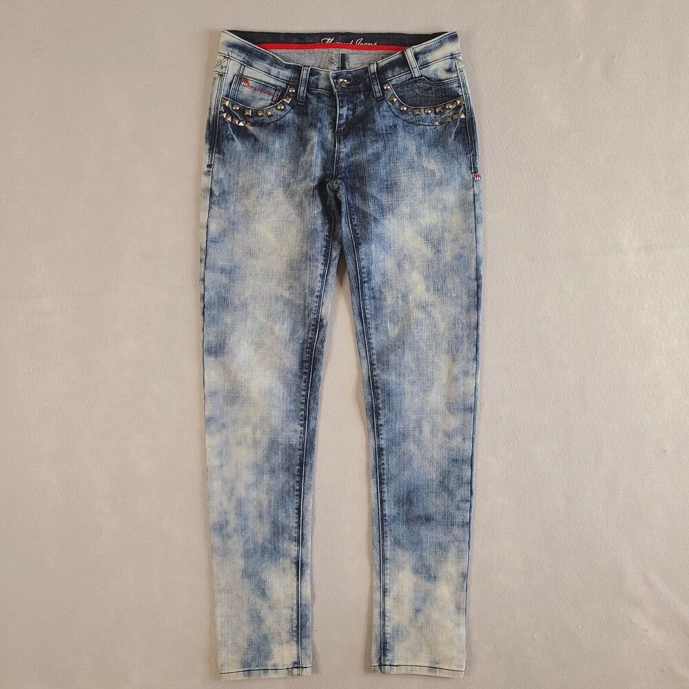 Magnet Women's Skinny Jeans Size 3/4‎ (30x31) Stone Wash Rhinestone